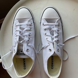 White Platform Converse All Star